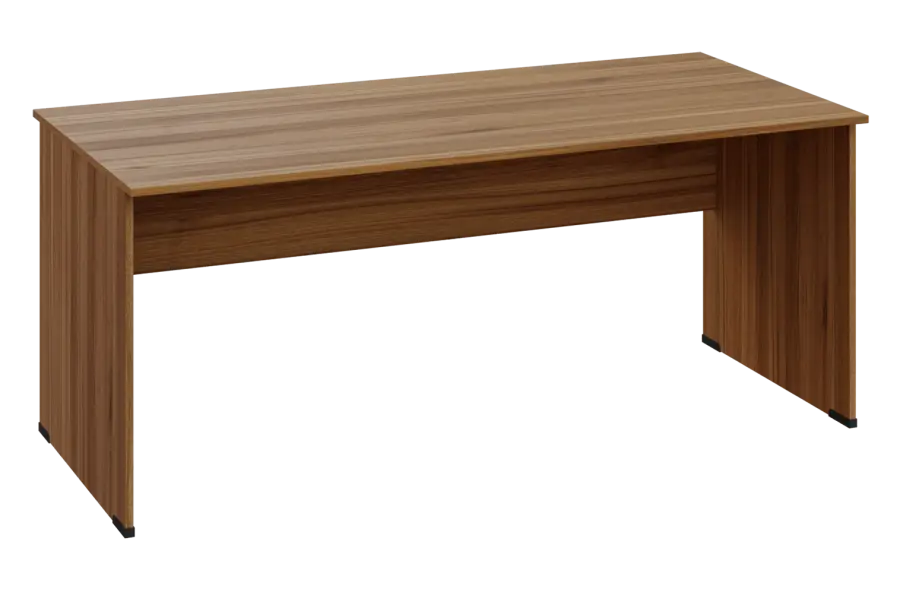 EPL 18 - 18 stůl kancelářský, dřevěná podnož, deska 18 mm, široký 1800 mm, ořech světlý